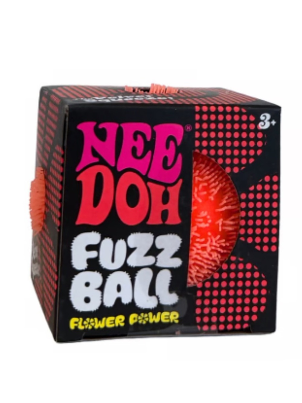 Schylling NeeDoh Fuzz Ball Flower Power Orange NEW